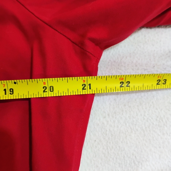 Coldwater Creek Vibrant Red Button Down Blouse - Picture 7 of 8